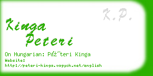 kinga peteri business card